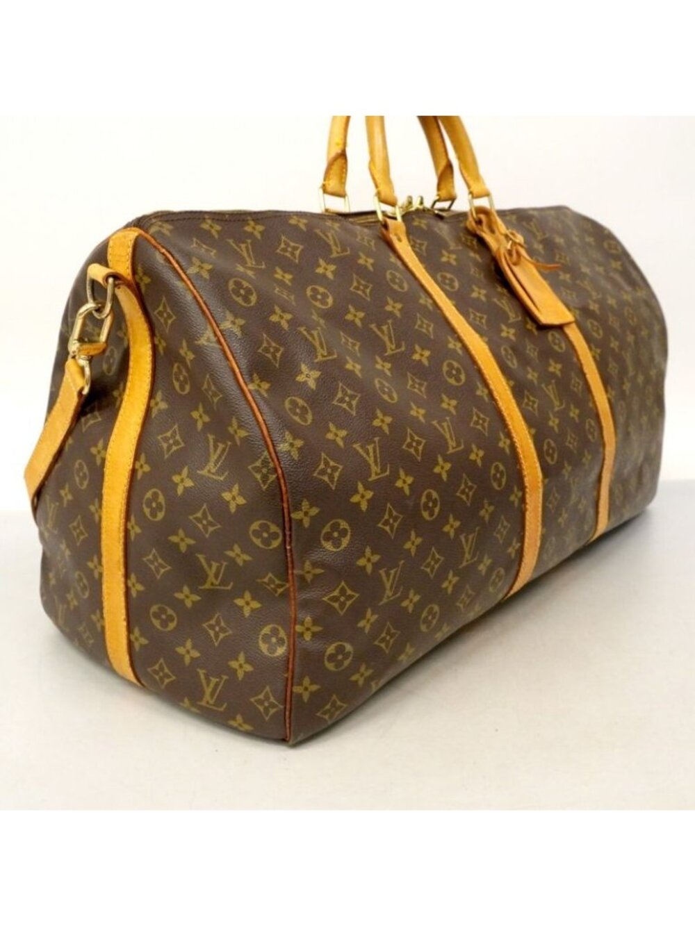 ★SOLD★ Louis Vuitton Boston Bag Monogram Keepall Bandouliere 60 Brown - Picture 2 of 10